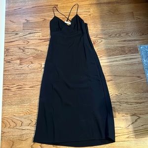 NWT Madewell Layton Midi Slip dress black size small